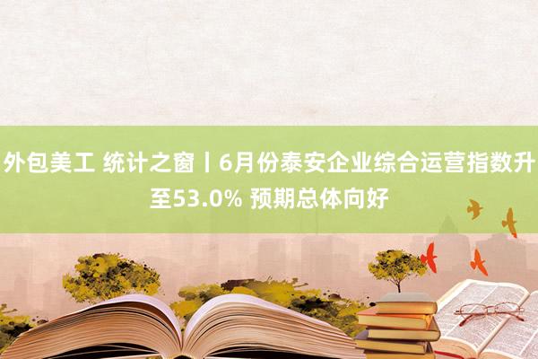 外包美工 统计之窗丨6月份泰安企业综合运营指数升至53.0% 预期总体向好