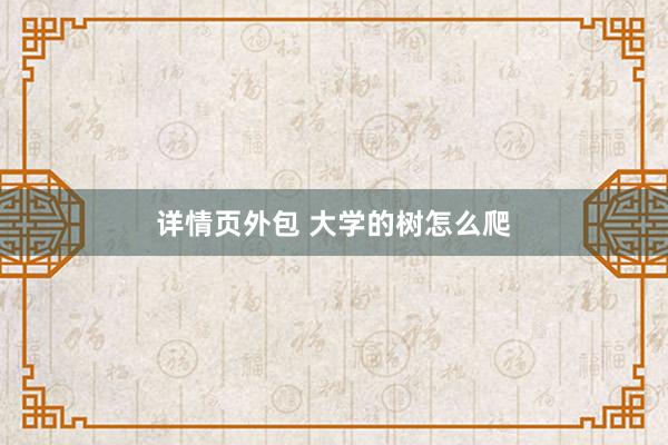 详情页外包 大学的树怎么爬