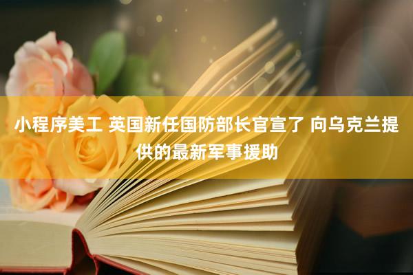 小程序美工 英国新任国防部长官宣了 向乌克兰提供的最新军事援助